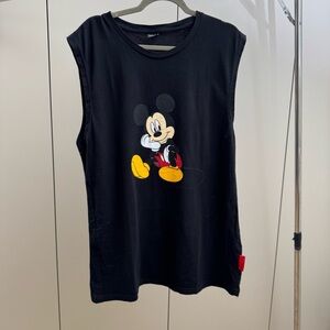 Disney Mickey Mouse Black Adult Sleeveless Top